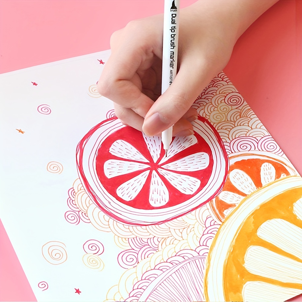 Watercolor 12 es Markers Brush Pens Set Painting Drawing Manga