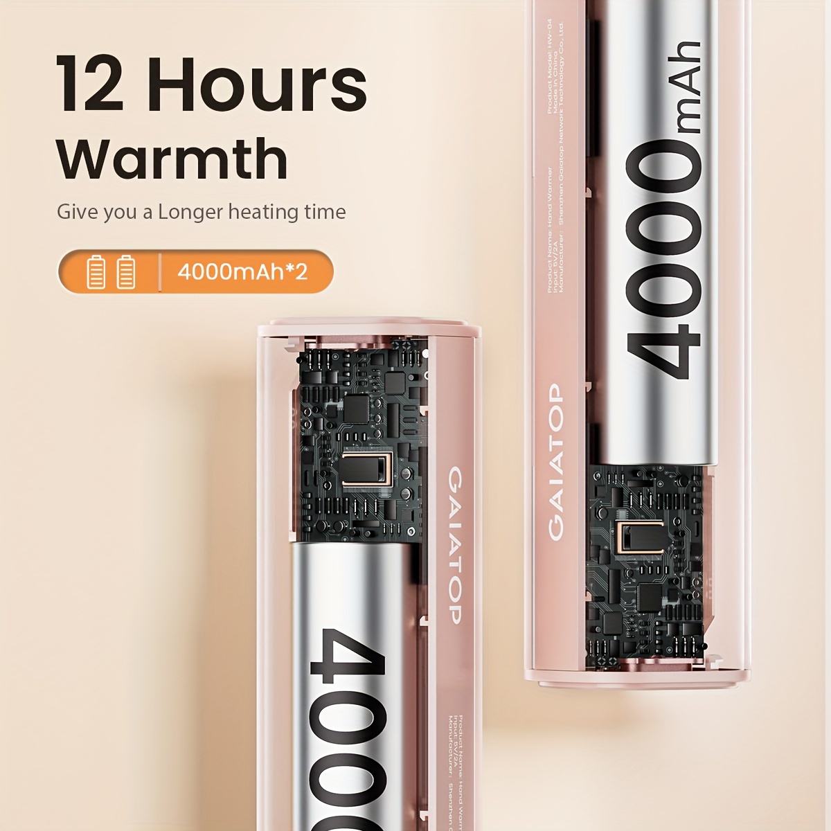 Go Warmer Hand Heater with Powerbank and Flashlight - 2-pack