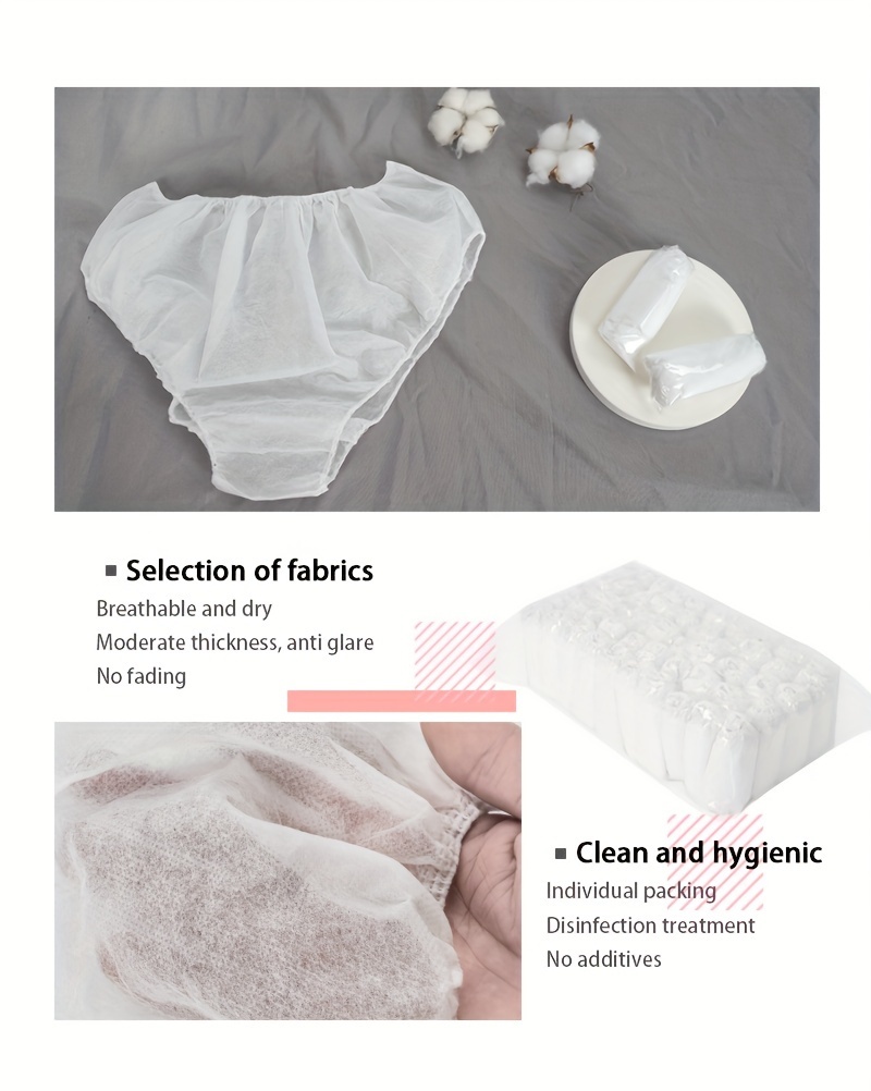 NUOLUX 5 sets of Disposable Non-Woven Underwear Disposable