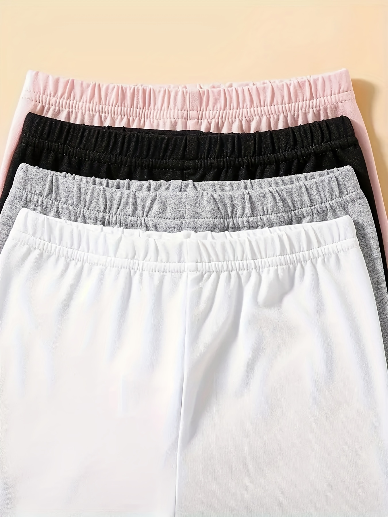 Multi packs Girls' Thin Casual Elastic Waist Safety Shorts - Temu
