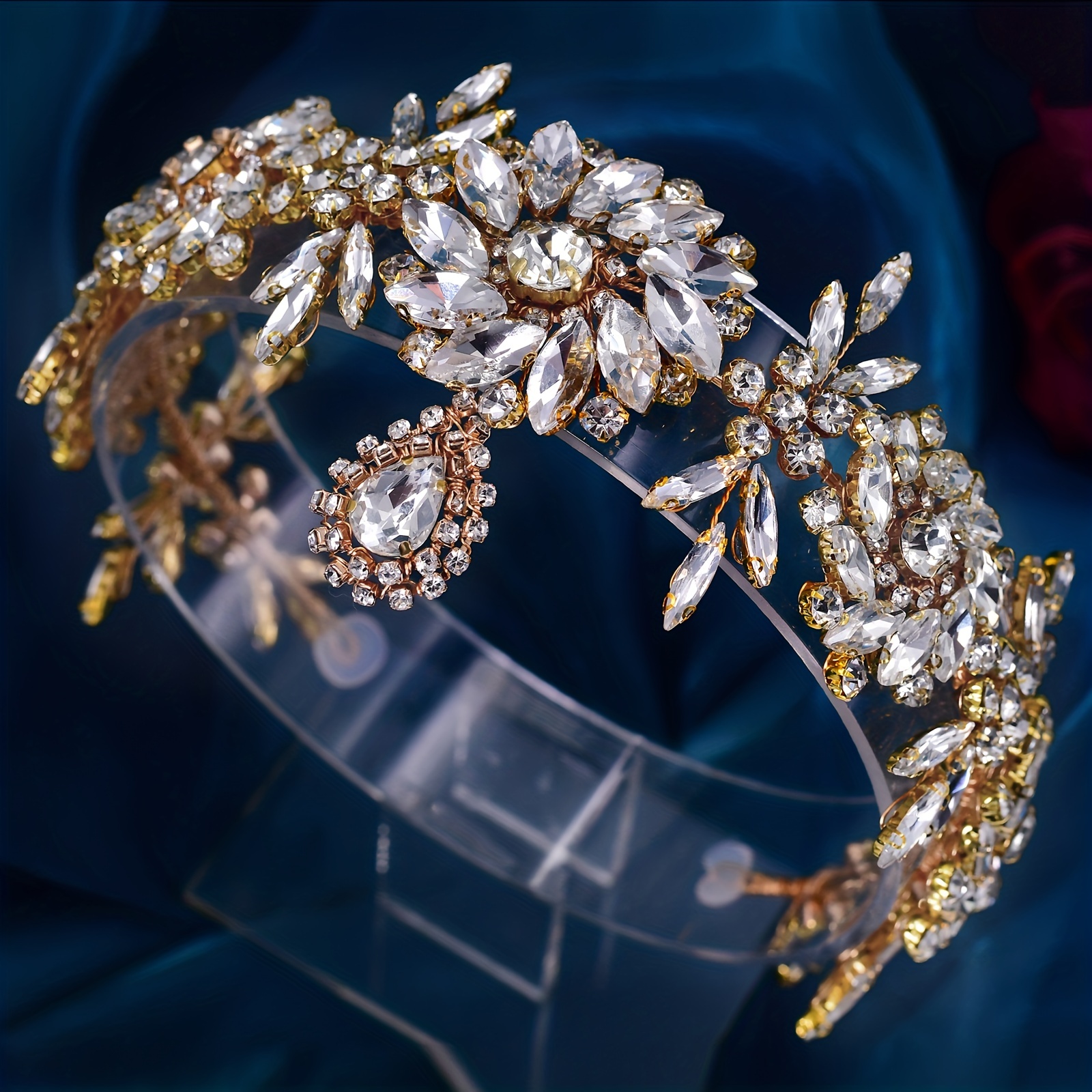 Bridal Rhinestone Hairbands - Intricate Flower Headpieces