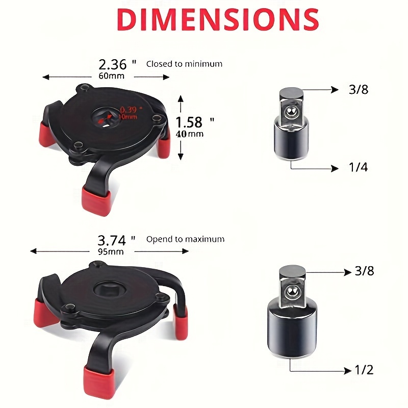 Filtro de Aire Universal para Coche Incluye 4 Adaptadores 60mm