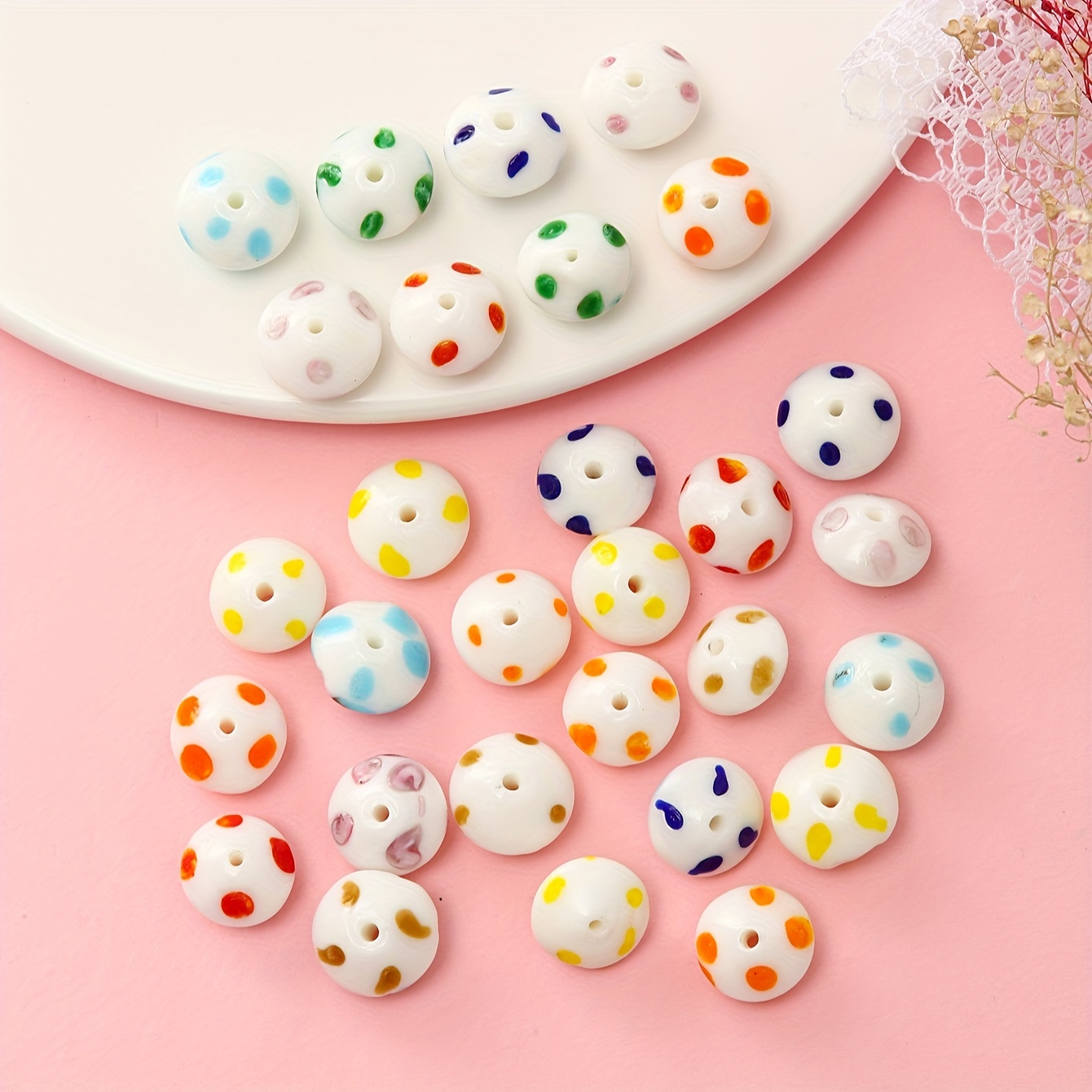 Creative Cute Cartoon Pattern Beaded Loose Beads Diy Mobile - Temu