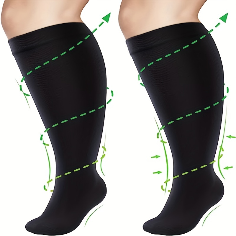 Plus Size Compression Socks Men Women Extra Wide Calf High - Temu