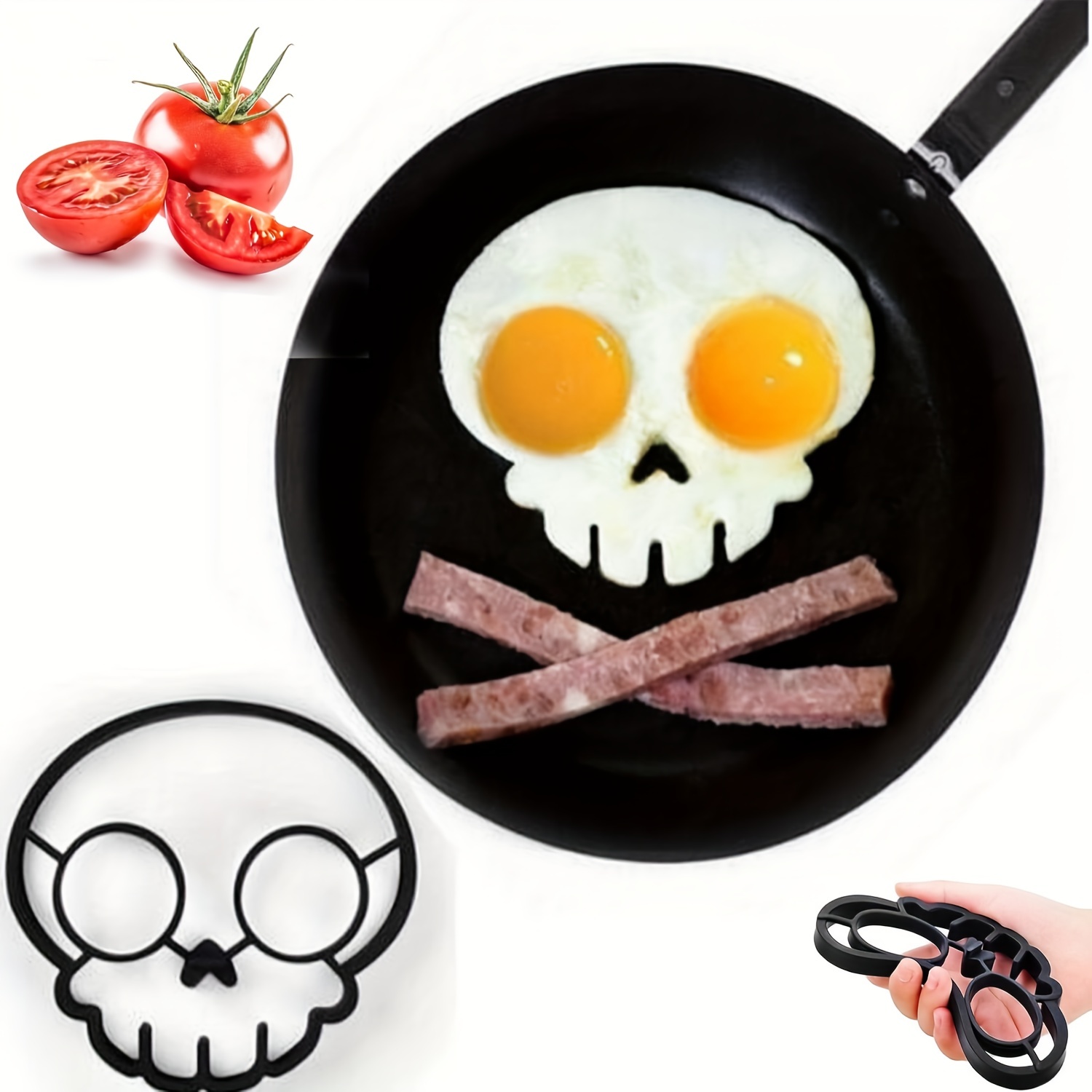 Silicone Fried Egg Pancake Face Smile Animal Shape Egg Molds Baking Kitchen  Tool