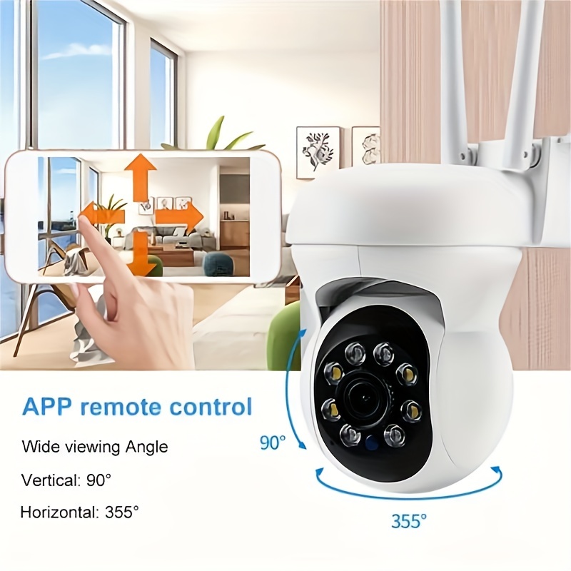 1080p Hd Wireless Smart Home Camera With Automatic Tracking - Temu