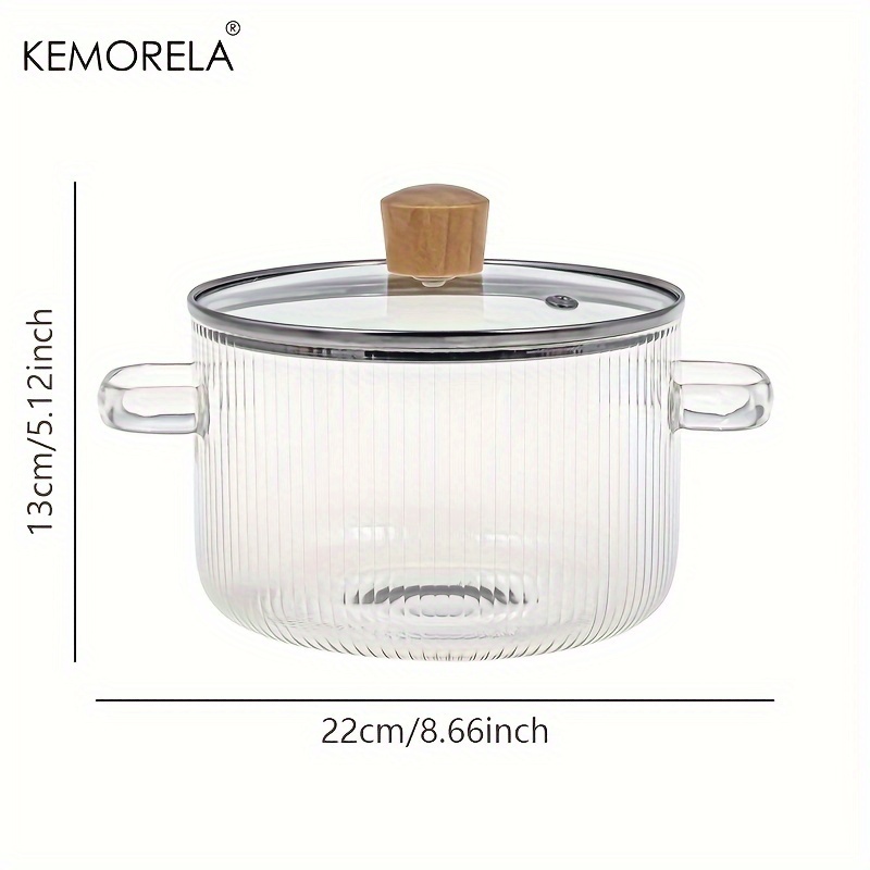Cooking Pots With Silicone Border Glass Lids - Temu
