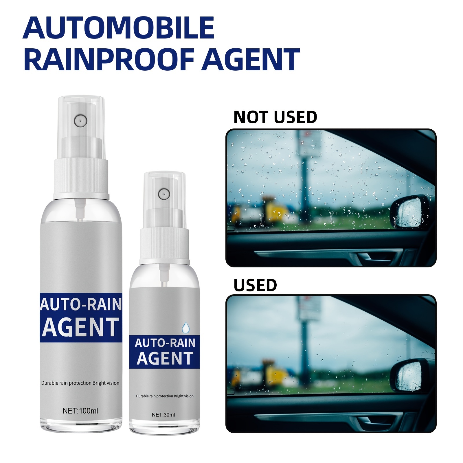 Auto Glass Film Coating Agent Waterproof Rainproof Spray Anti-fog,  Windshield Glass Window Car Agent Anti-fog Rainproof Coat