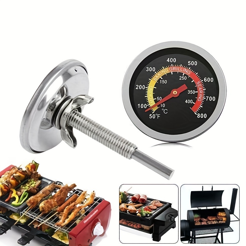 Stainless Steel Temp Gauge Bbq Charcoal Grill Temperature - Temu