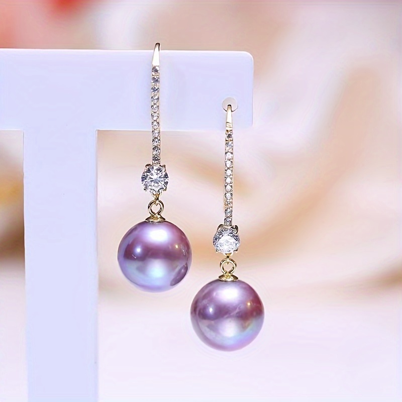 Faux Pearl Stud Earrings Women Elegant Vintage Style Double - Temu