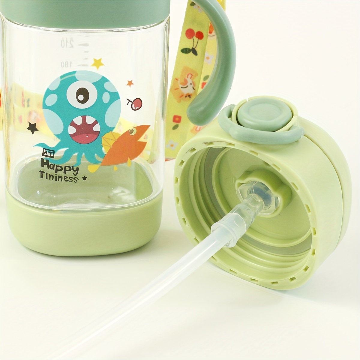 Spill proof Sippy Cup For 1+ Year Olds Weighted Straw Handle - Temu