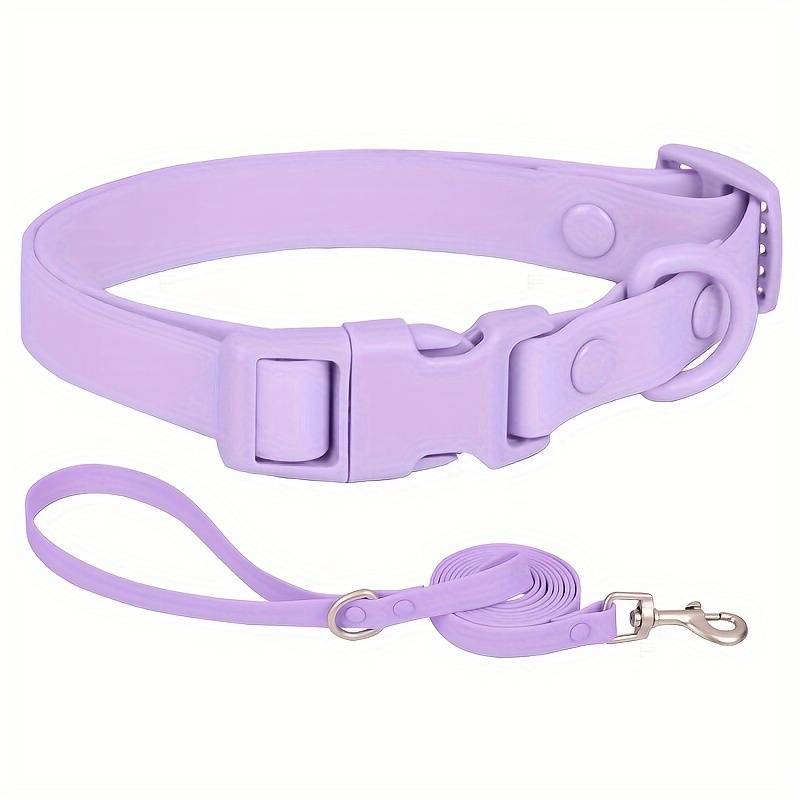 Waterproof Rust Proof Pvc Coated Webbing Dog Collar Leash - Temu United ...