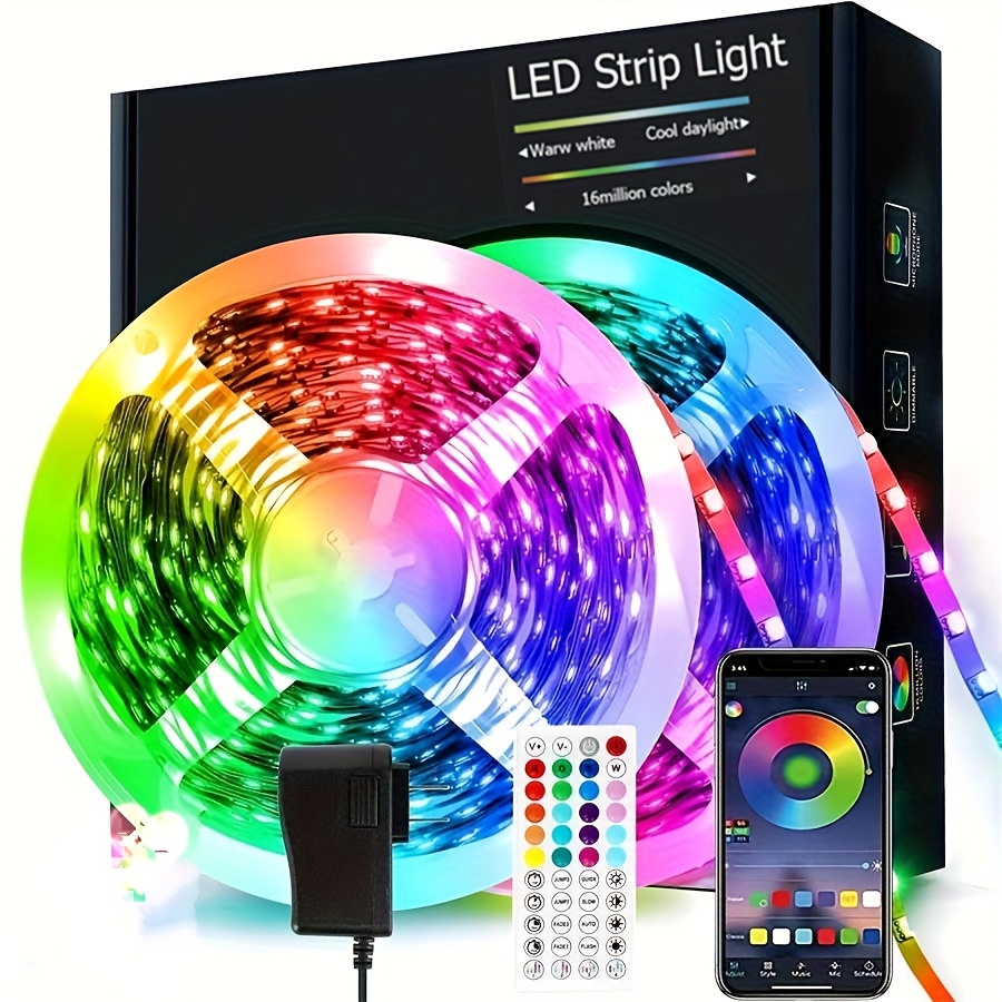 phopollo Led Strip Light, 20m led Light Strips with Remote & App