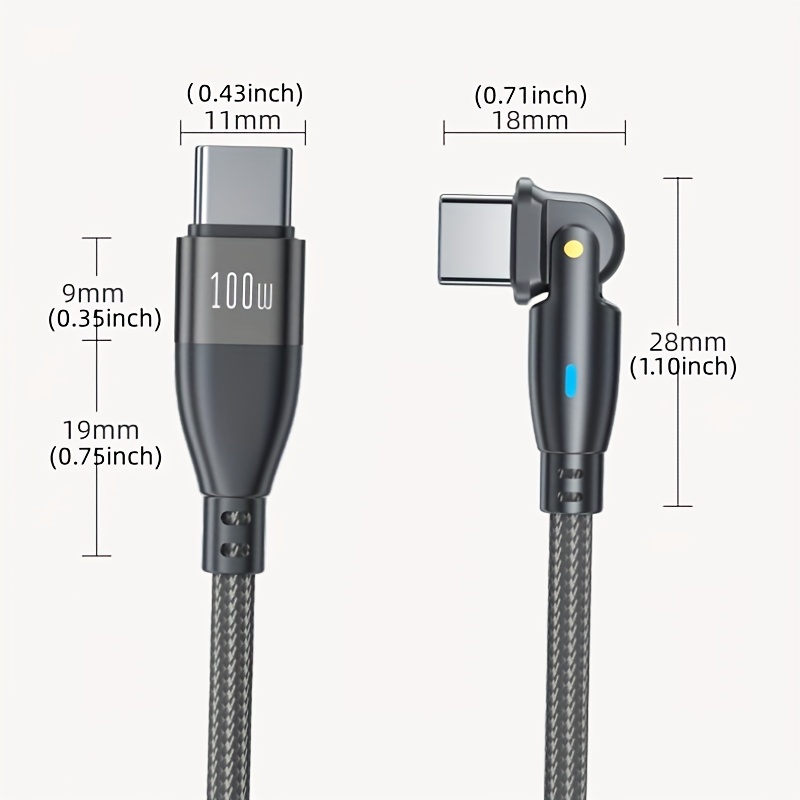 Cable Usb Tipo C A Usb C Premium Ultra Carga Rapida 100w 5a