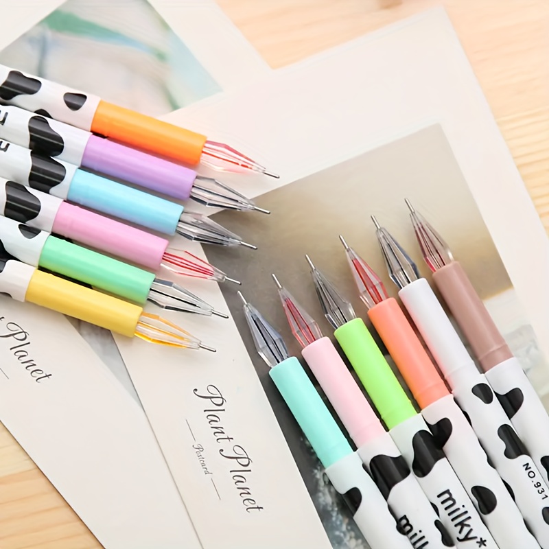 12 pièces/ensemble, stylo mignon coloré stylos vache laiteuse, stylo à  bille extra-fin de 0,35 mm parfait pour les fournitures scolaires de bureau