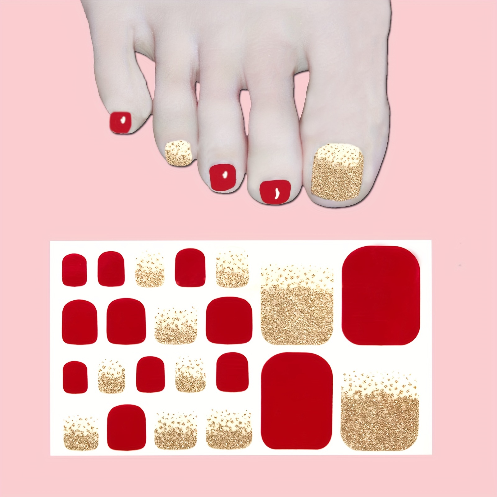 Toenail Polish Stickers Self adhesive Toe Nail Stickers Full Temu