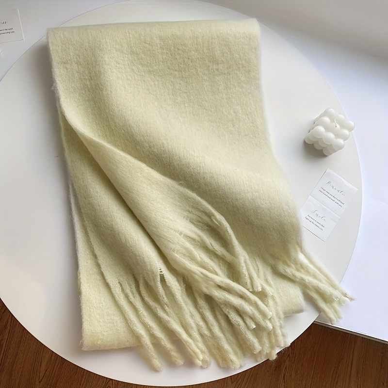 Ivory brushed scarf