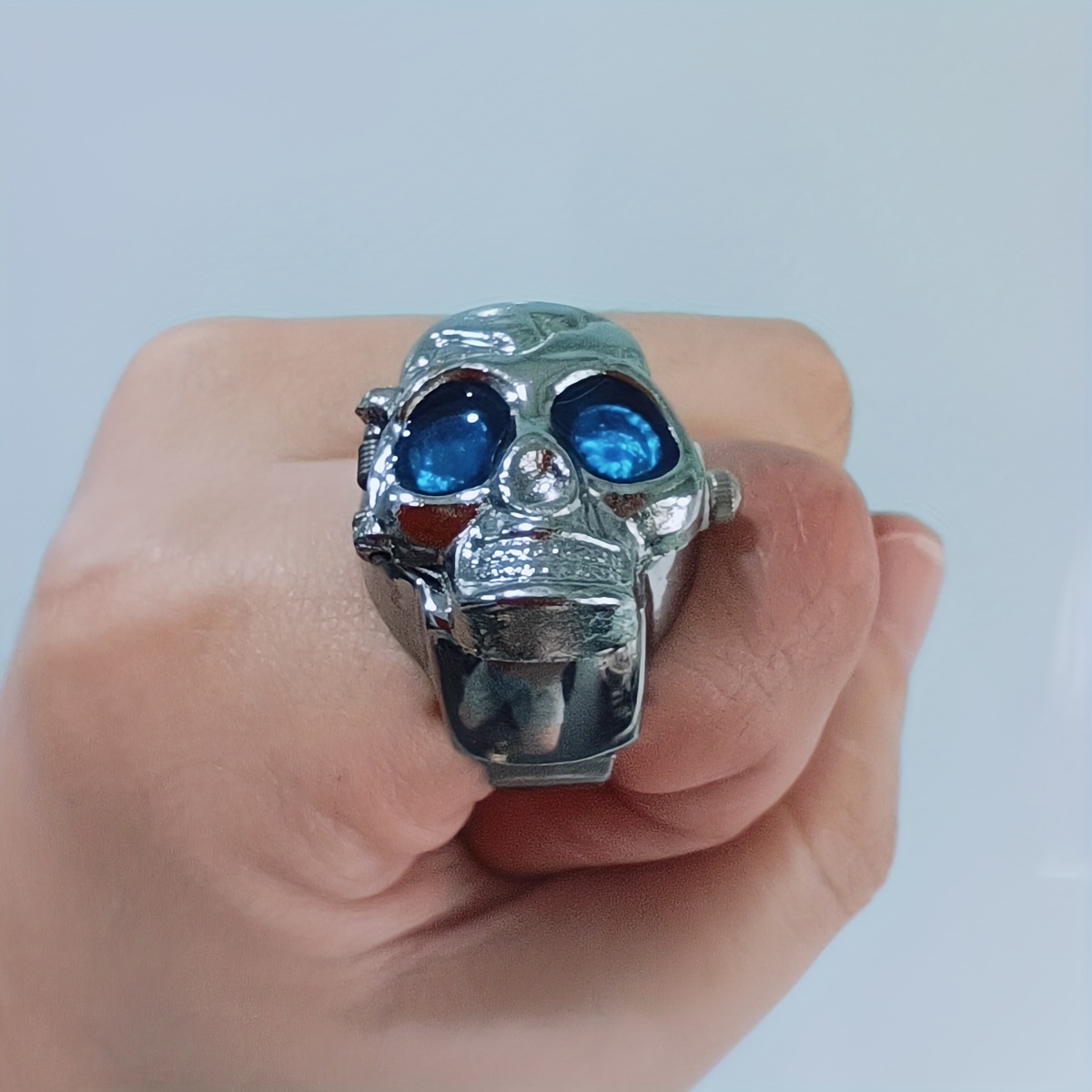 Happyfit Skull Flip Cover Ring Watch For Men And Women Trendy