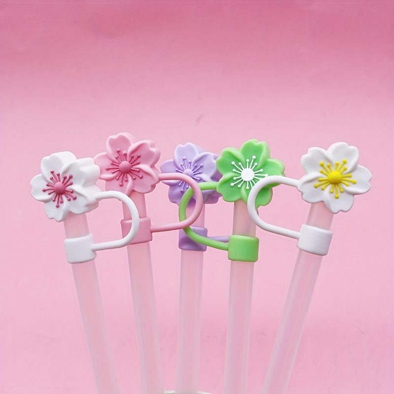 5PCS Stanley Cup Silicone Flower Straw Covers for Stanley Cup 30