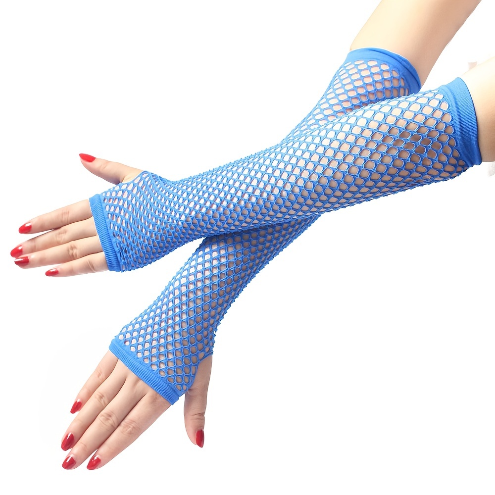 SCSpecial Net Fingerless Gloves 3 Pairs of Elbow Length Fishnet