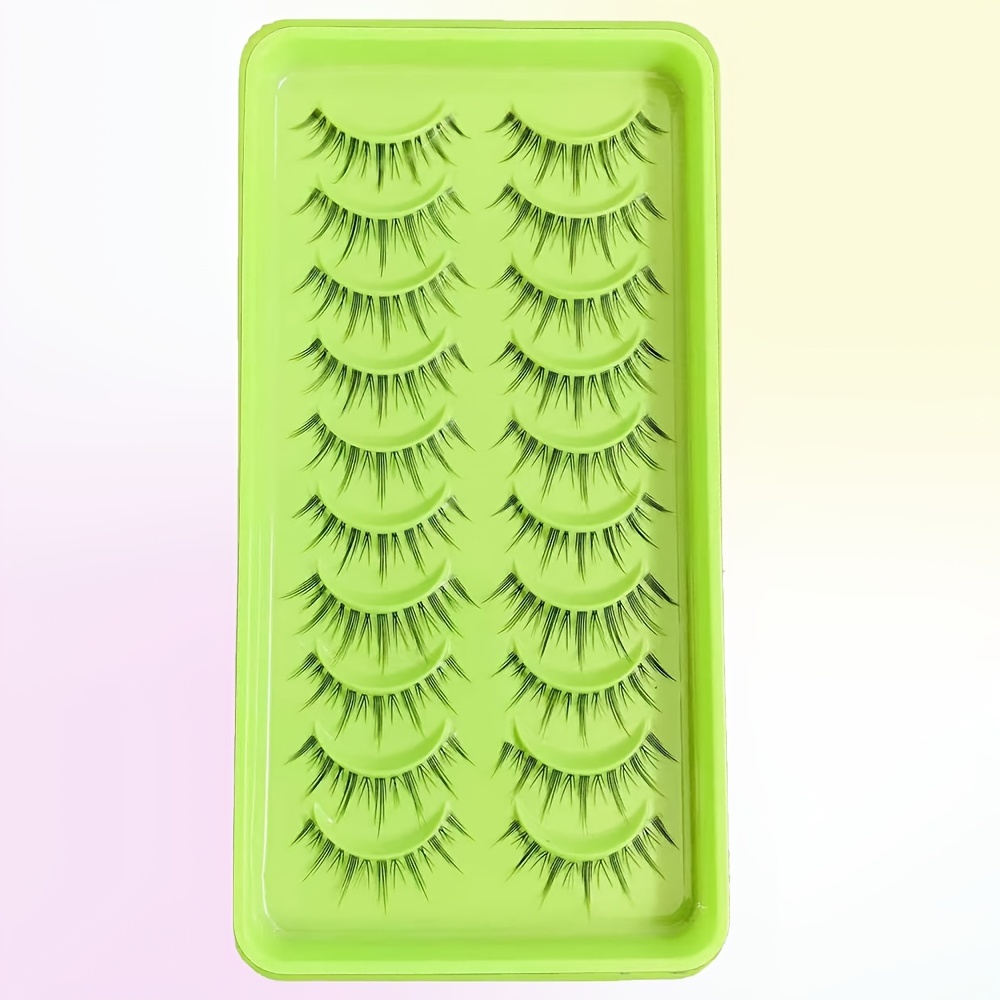 10 Pairs Natural 3D Faux Mink Short False Eyelashes