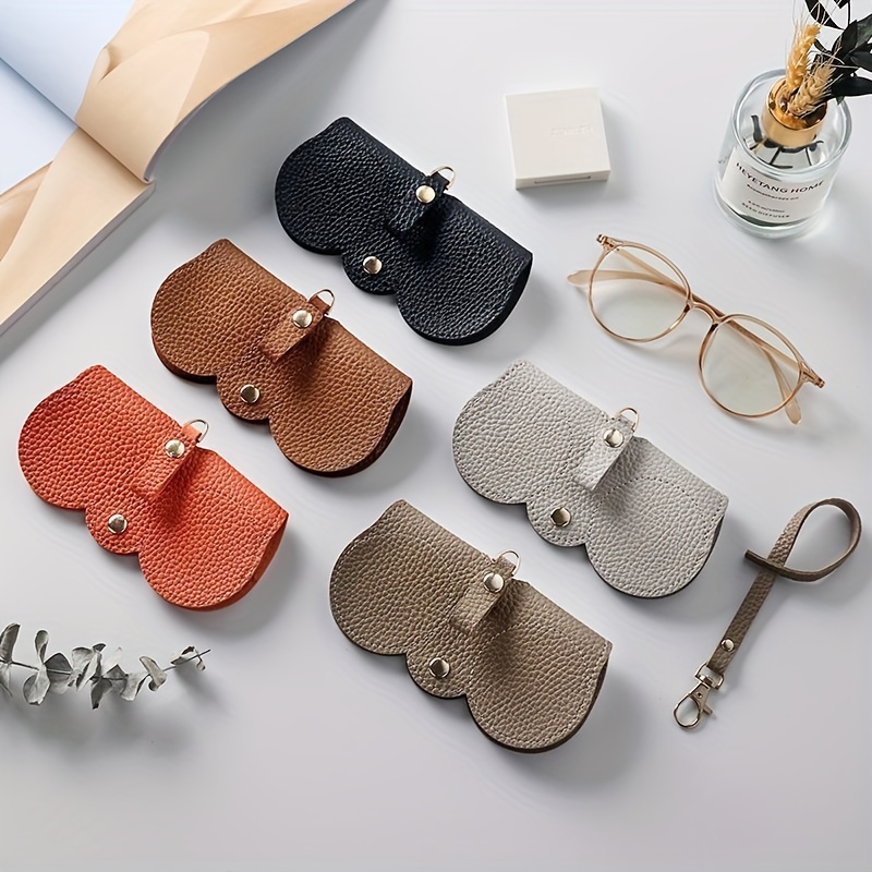 Leather Glasses Case, Minimalist Design - Falcon Travelers