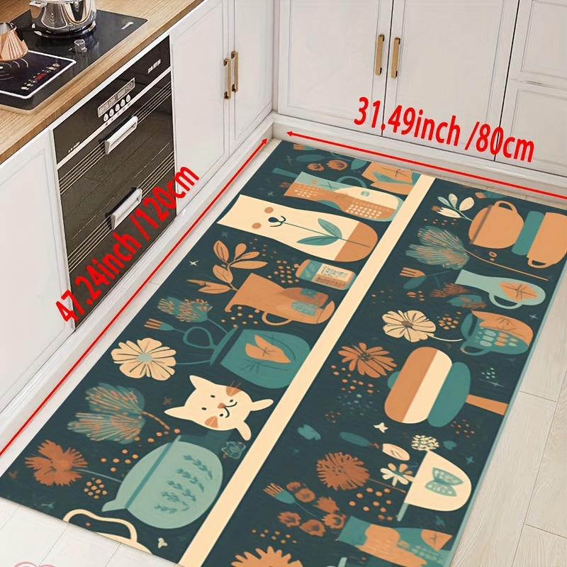 Kitchen Decor Area Rug Kitchen Non slip Carpet Cartoon Chef - Temu