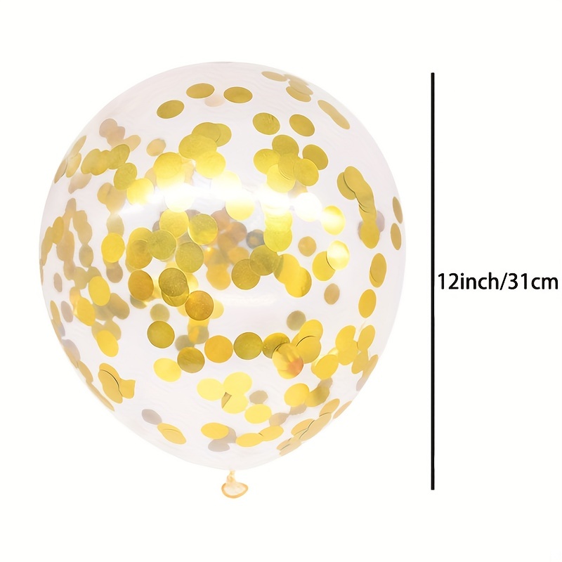 10pcs Globos Transparentes Confeti Helio Fiestas Cumpleaños - Temu