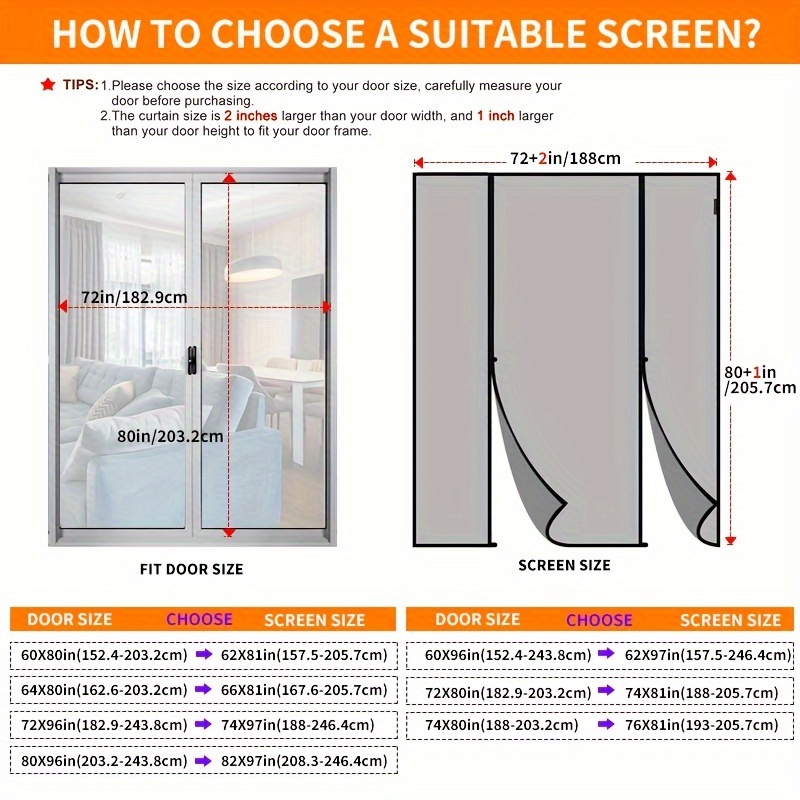 Gray Screen Door, Magnetic Mesh Screen Slider
