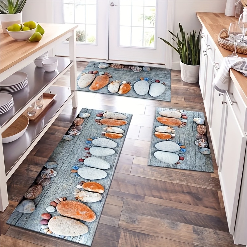 Flannel Kitchen Floor Mat Non slip Oil proof Floor Mat Soft - Temu