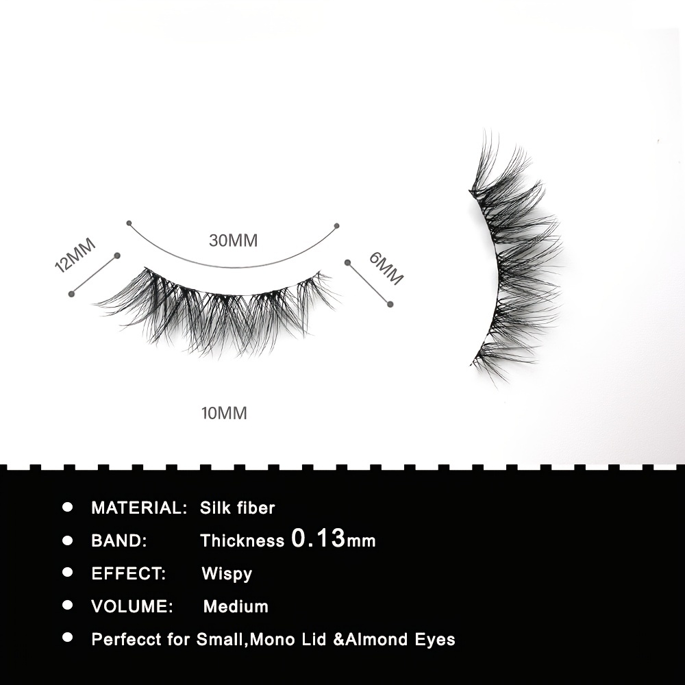 Natural Look False Lashes Faux Mink Fluffy Long Eyelashes Extension