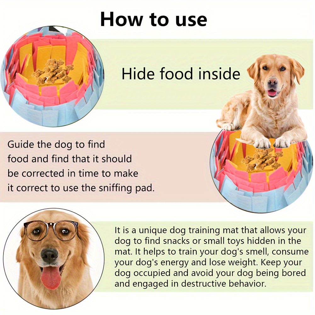 Pet Snuffle Mat Dogs Sniffing Nosework Feeding Mat Slow Feeder