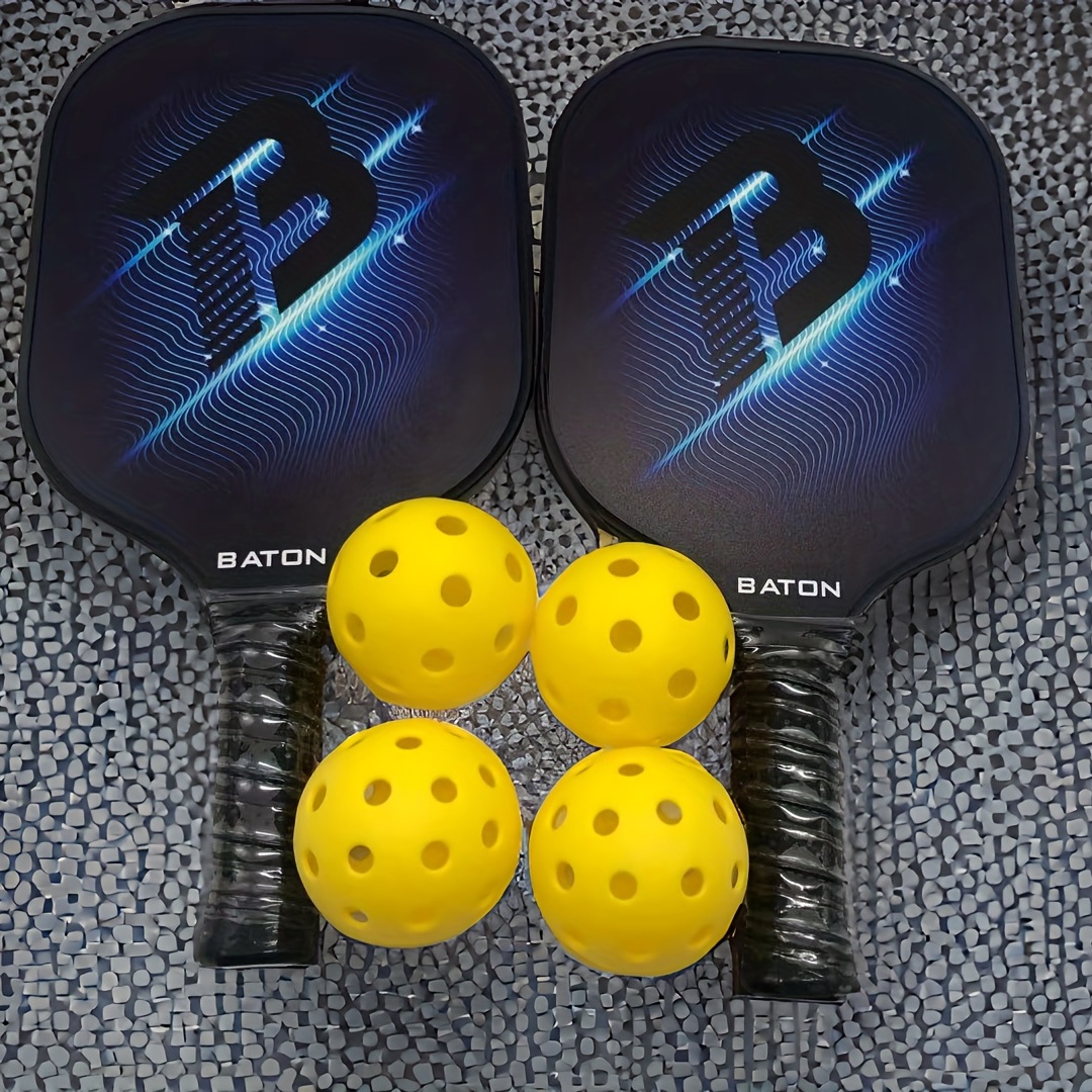  Graphite Pickleball Set with 2 Paddles, 4 Outdoor