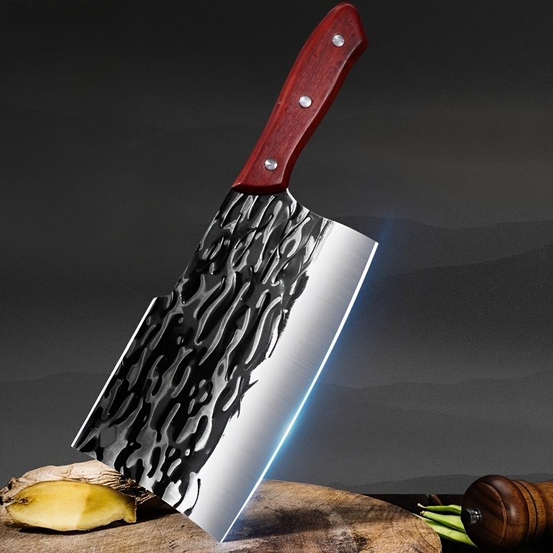 Chinese Kitchen Knife Hand Forged Heavy Duty Butcher Knife Ultra Sharp  Slicing Meat Chopping Vegetable Boning Knife Chef Cleaver