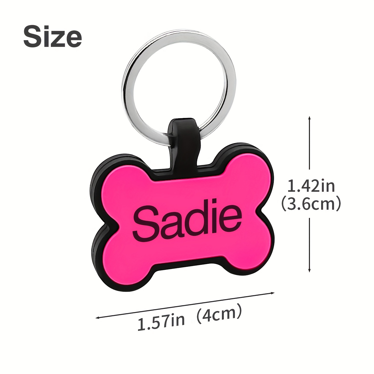 TEMU Personalized Dog Tag For Pets - Engraved Dog Name Tag - Slide On Cat Id Tags
