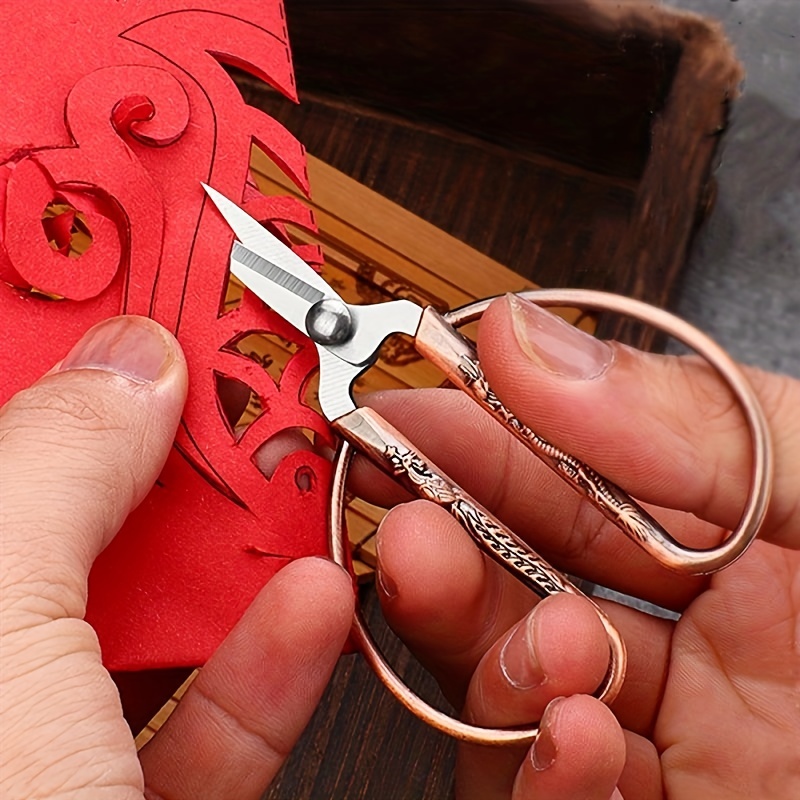 Retro Stainless Steel Tailor Sewing Scissors Fabric - Temu