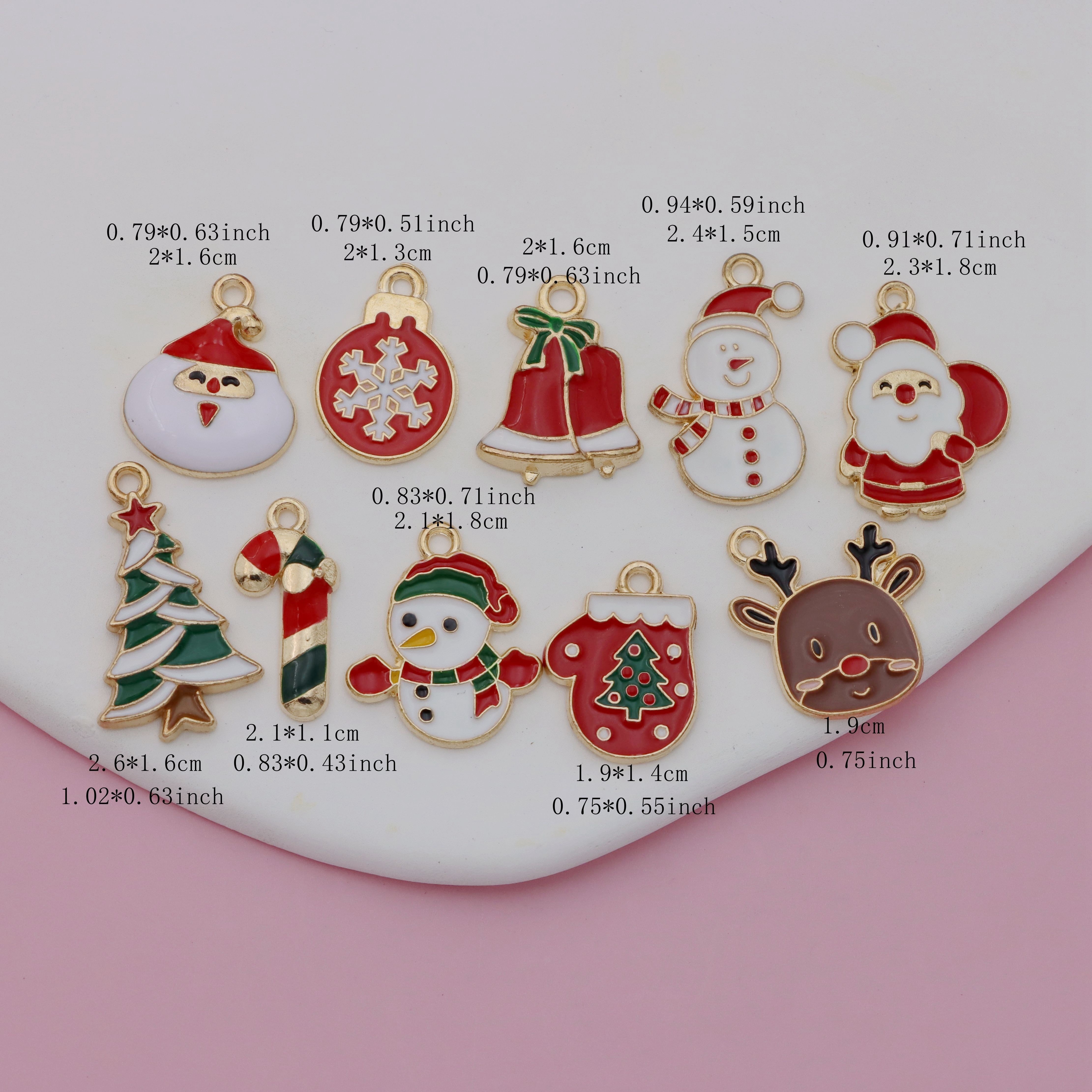 Mini Christmas Charms, Jewelry Making Accessories Diy Ornaments