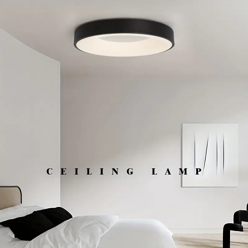 1PC Modern Minimalist LED Ceiling Light, Circular Three Color Dimmable Nordic Living Room Bedroom Light Minimalist Study Light Lighting Decorative Light details 6