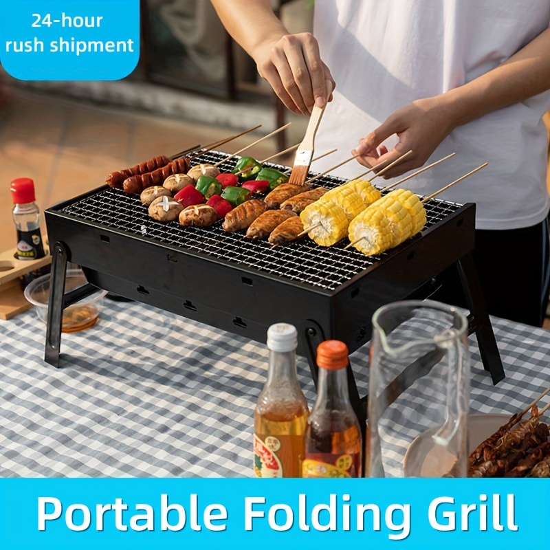 New Bbq Grill Portable Outdoor Folding Barbecue Grill - Temu