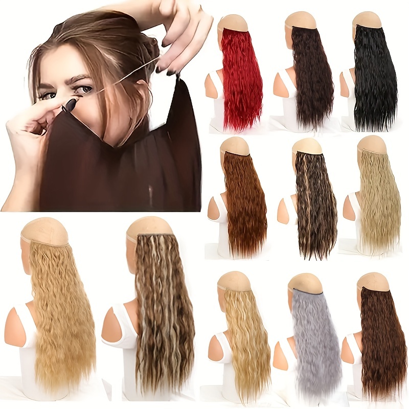 Long Wigs Single Fake Hair Pins Synthetic Hair Pieces Hair