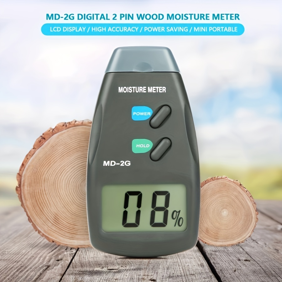 Digital 2 in 1 Pin Wood moisture meter Humidity Tester Hygrometer Detector