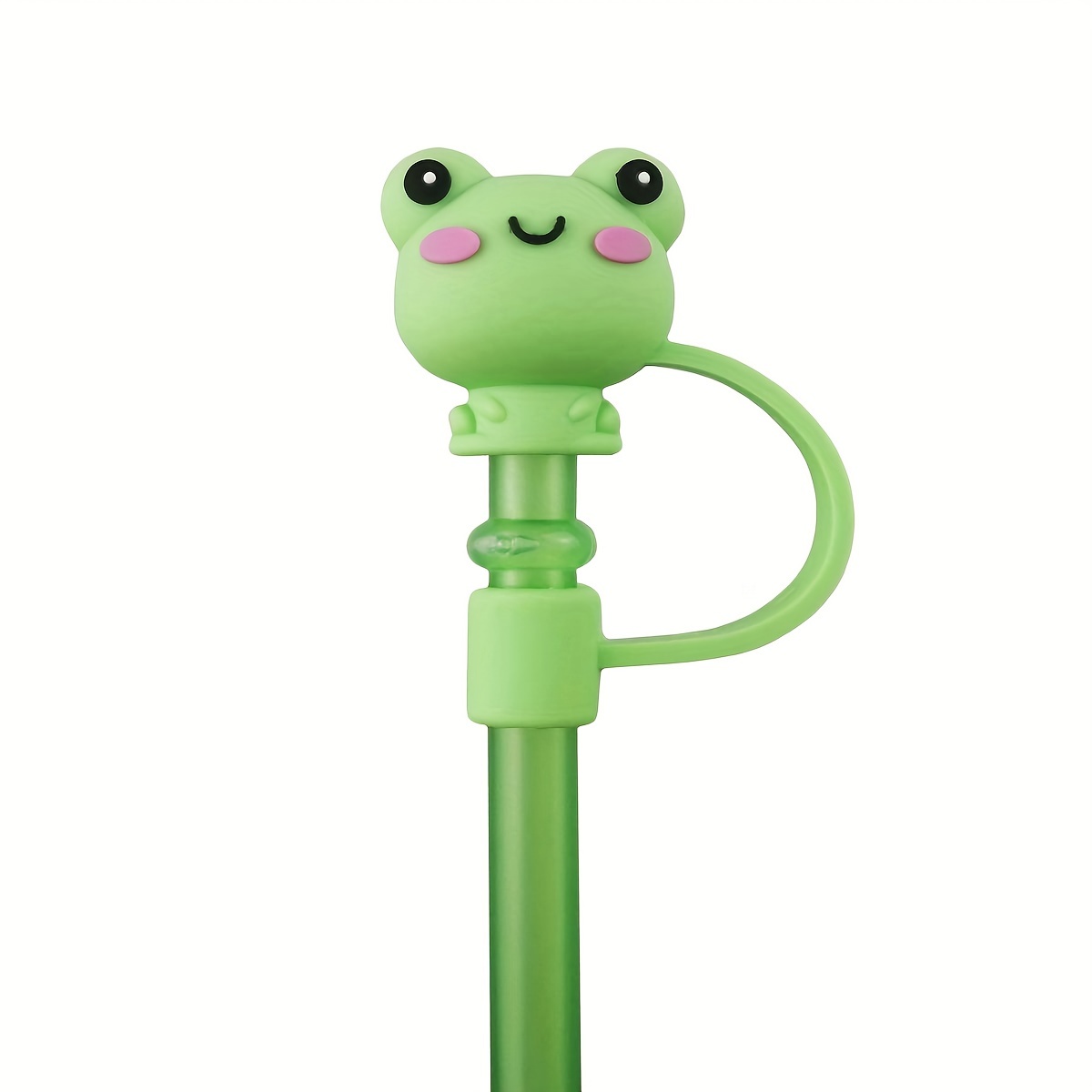 1Pcs Silicone Animals Straw Cover, Straw Tips Cover Penguin Dinosaur Frog  Cartoon Cute Straw Covers Cap, Reusable Drinking Straw Caps