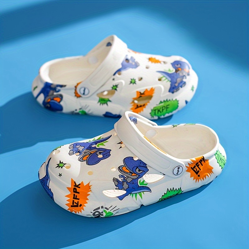 Boy's Cartoon Slip Sandals Adjustable Hook Loop Fastener - Temu United Arab  Emirates