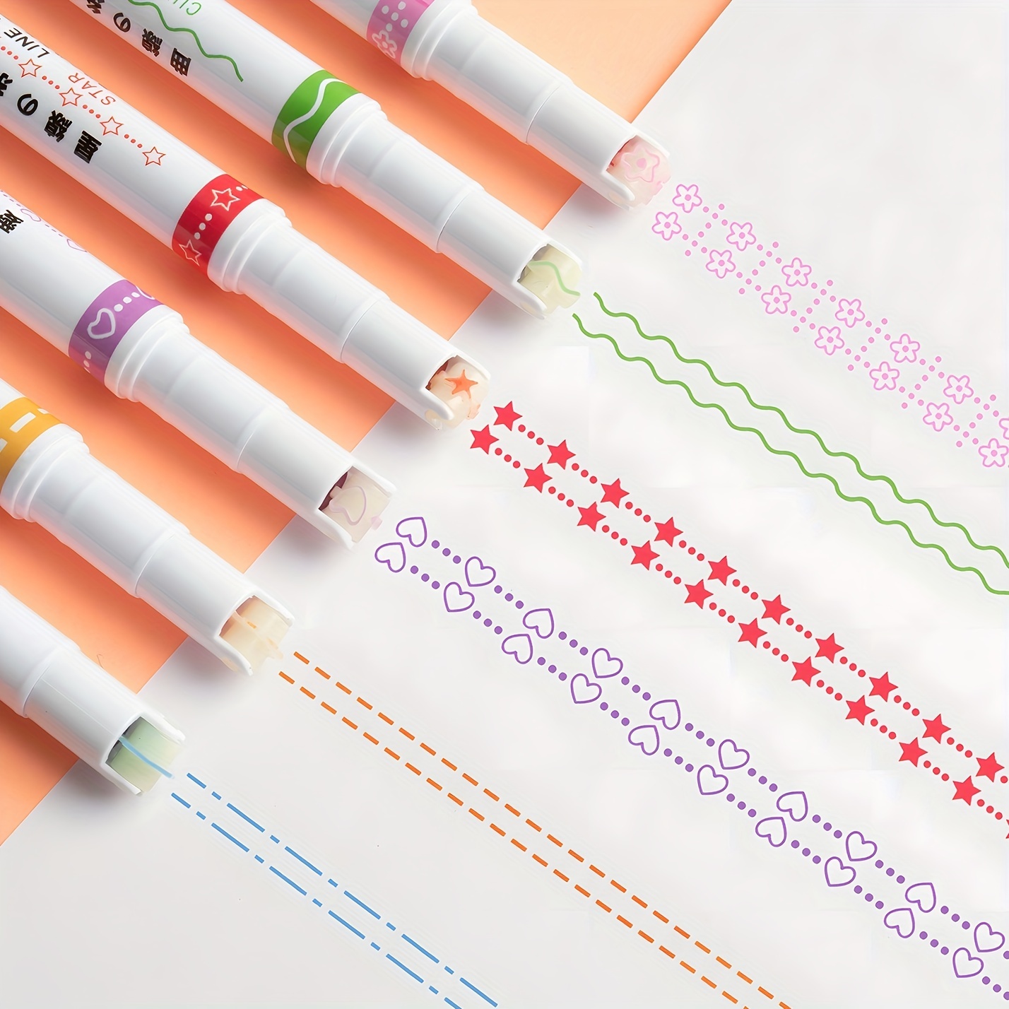 Colored Curve Pens For Note Taking Markers With 6 Different - Temu