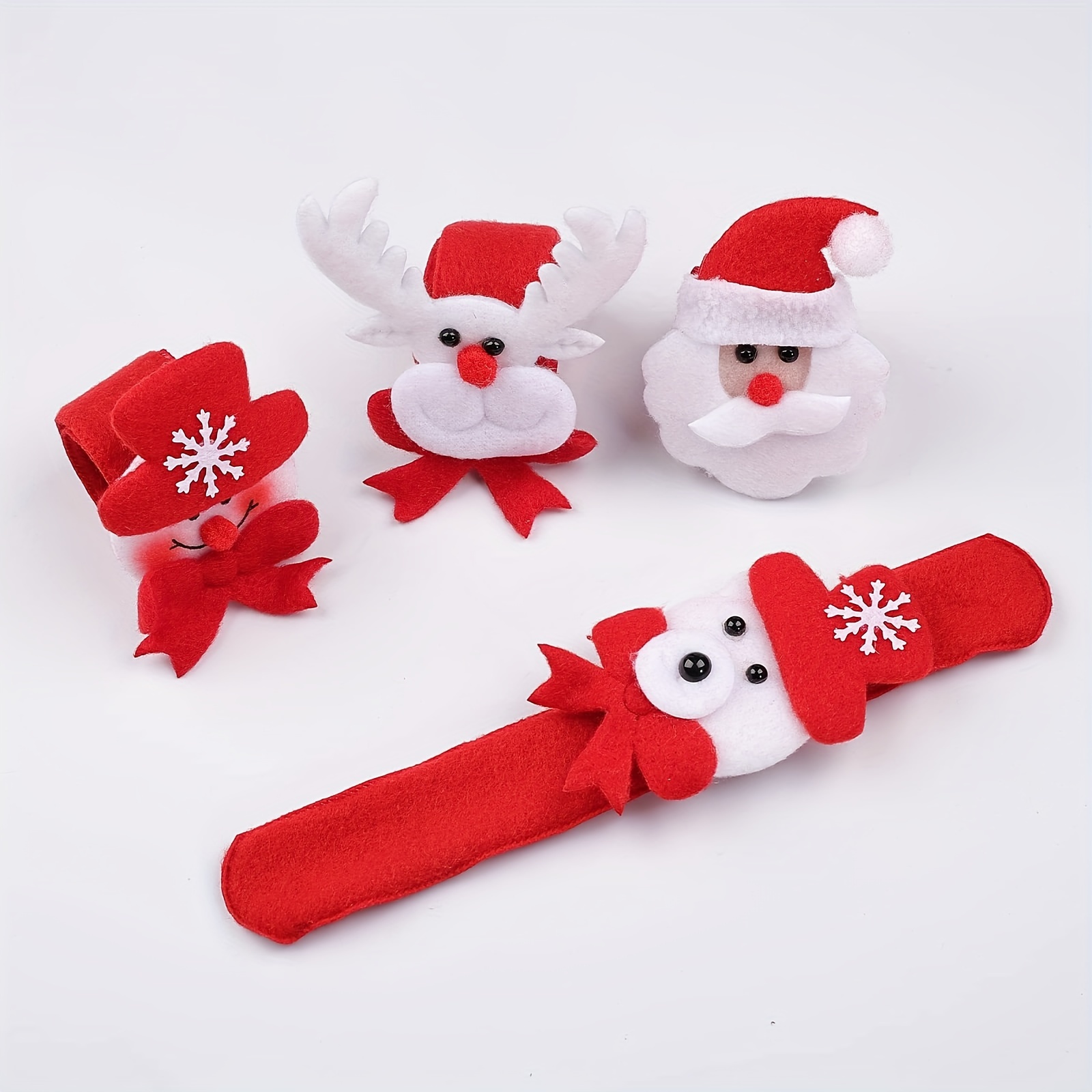 Christmas Slap Bracelets Pack of Adorable Pattern Xmas Birthday Party Favors Bulk Classroom Prizes Exchange Gifts for Kids Adults,Temu