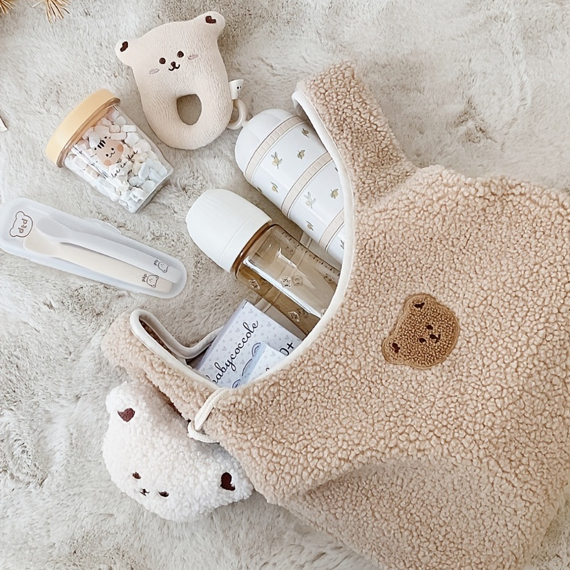Cartoon Bear Handbag for Baby Stroller Storage