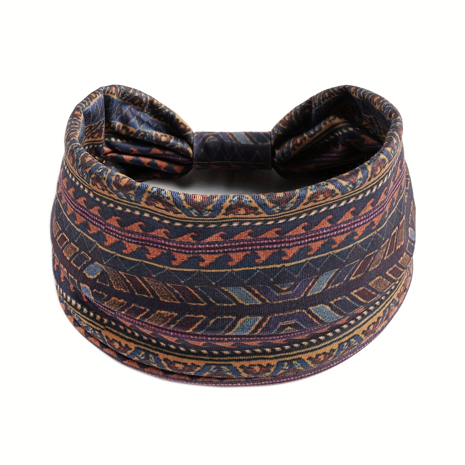 Boho Vintage Headband African Style Hair Band Elastic Wide Knot