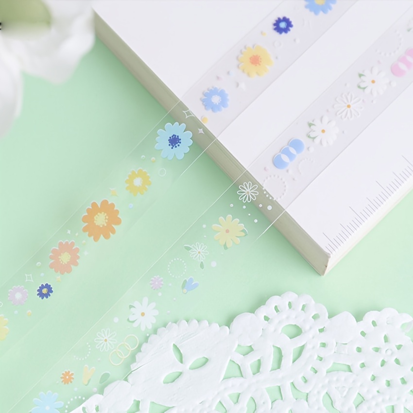 Fresh Flower Pet Washi Tape Handmade Landscaping Diy Craft - Temu