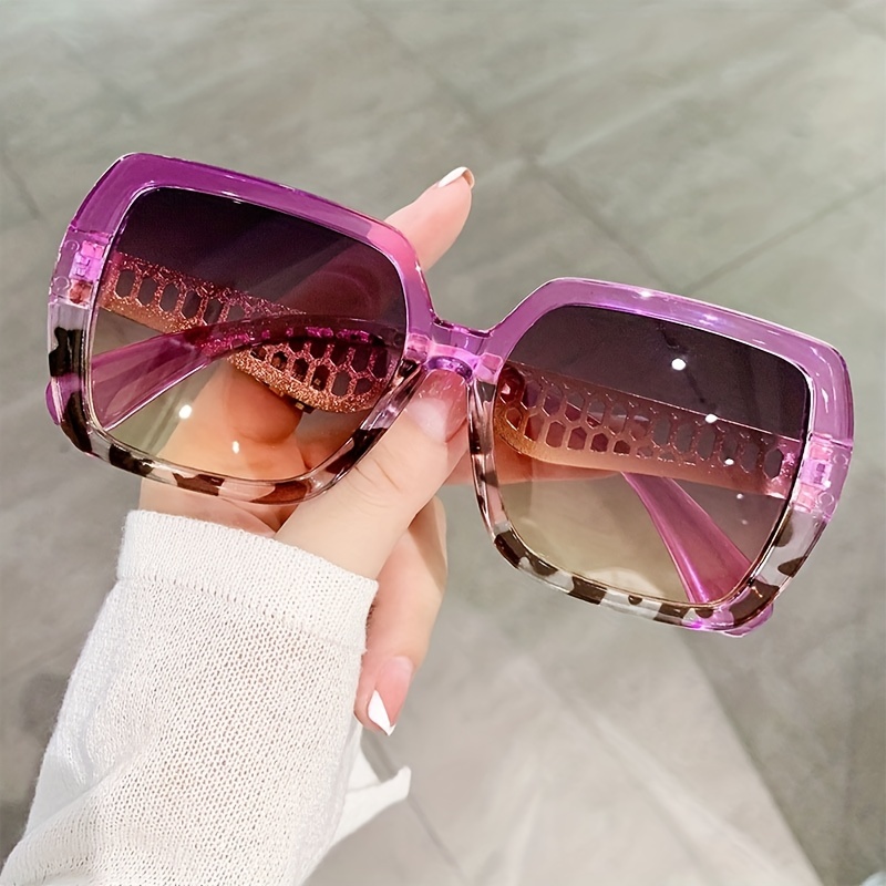 Large Round Sunglasses Women Men Y2k Fashion Color Block - Temu