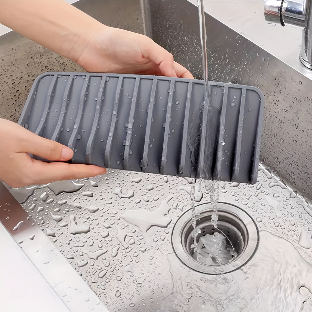 Large Silicone Soap Dish, Sink Drain Soap Tray, Self Draining Soap Holder, Soap  Rack For Bathroom, Sponge Soap Storage Rack, Bathroom Accessories - Temu